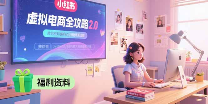 虚拟电商全攻略2.0，开店选品实操流程，账号定位、货源发布、笔记发布技巧-翻身站