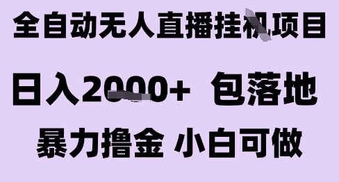 最新全自动抖音无人直播挂G项目，日入2k+ 包落地暴力撸金，小白可做【揭秘】-翻身站