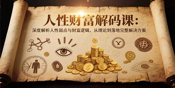 人性财富解码课6.0：深度解析人性弱点与财富逻辑，理论到落地完整解决方案-翻身站