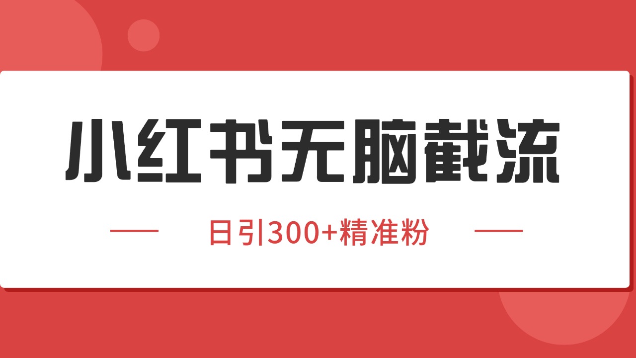 小红书截流同行客源，独家野路子获客玩法 日引200+暴力获客-翻身站