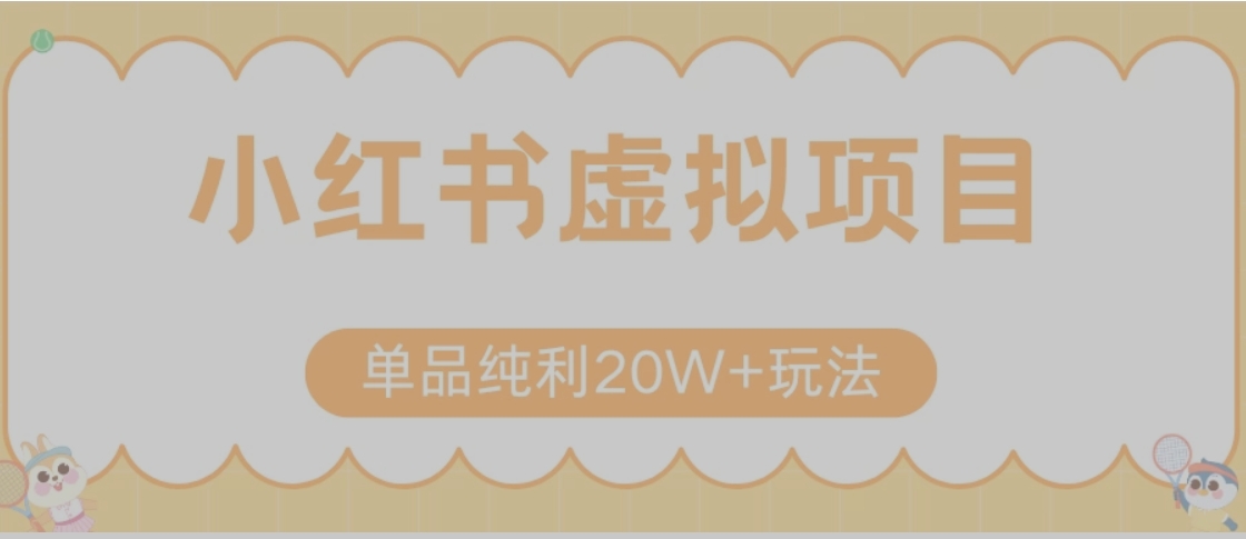 小红书卖虚拟产品，单品纯利20W+玩法分享（节系列课程）-翻身站