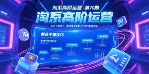 淘系高阶运营-第70期，标品干爆技巧，解决难点策略，大佬操盘方法-翻身站