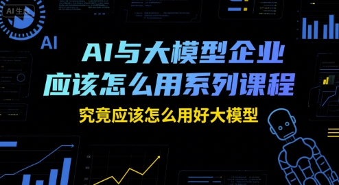 AI与大模型企业应该怎么用系列课程，究竟应该怎么用好大模型-翻身站