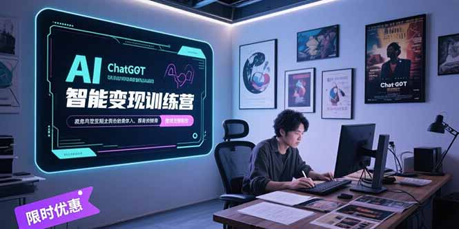 AI智能变现训练营，ChatGPT写作变现，电影解说制作，图文带货方法论-翻身站