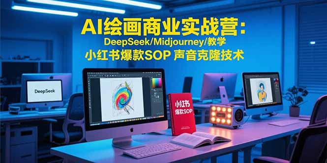 AI绘画商业实战营：DeepSeek/Midjourney/教学 小红书爆款SOP 声音克隆技术-翻身站