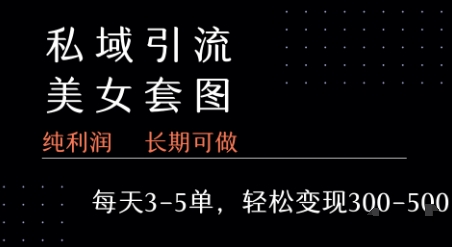 私域卖套图每天3-5单   每单利润99-2张+-翻身站