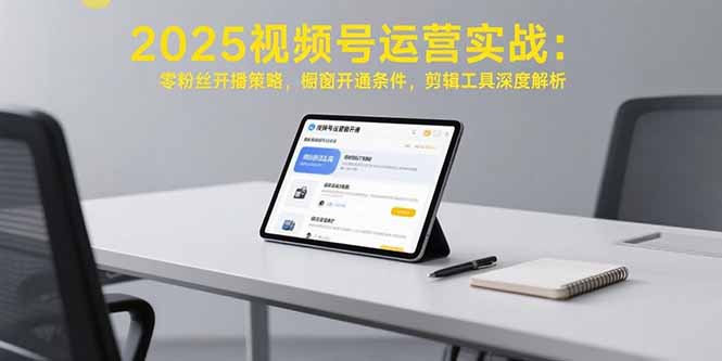 2025视频号运营实战：零粉丝开播策略，橱窗开通条件，剪辑工具深度解析-翻身站