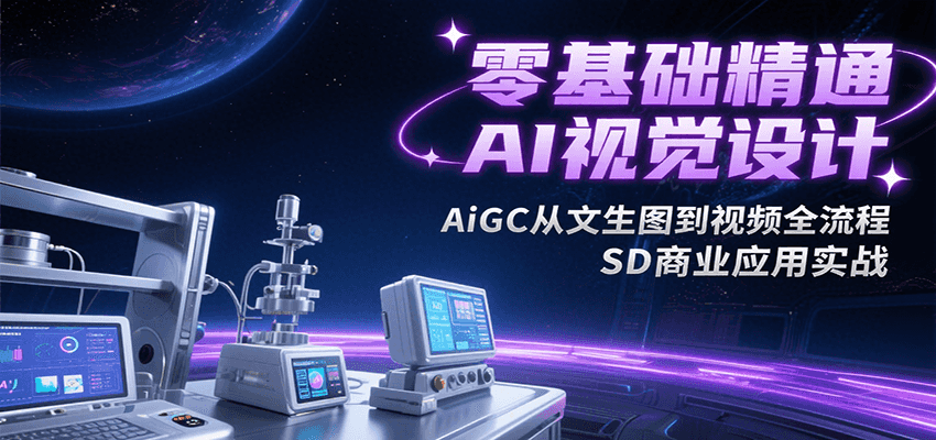 零基础精通AI视觉设计，AiGC从文生图到视频全流程，SD商业应用实战-翻身站