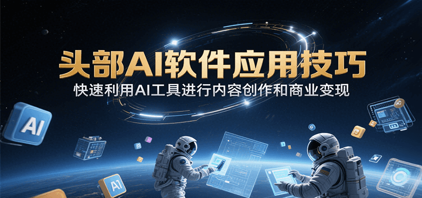 头部AI软件应用技巧，快速利用AI工具进行内容创作和商业变现-翻身站