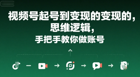 视频号起号到变现的思维逻辑，手把手教你做账号-翻身站