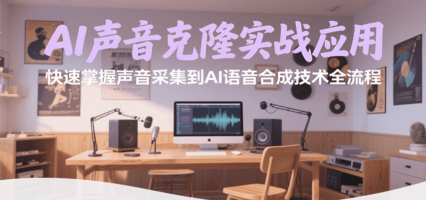 AI声音克隆实战应用，快速掌握声音采集到AI语音合成技术全流程-翻身站