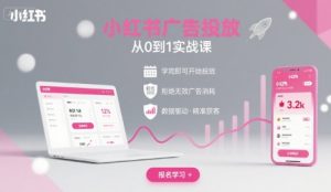 小红书广告投放从0到1的实战课，学完即可开始投放，拒绝无效广告消耗-翻身站