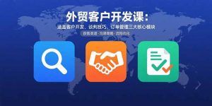 外贸客户开发课：涵盖客户开发、谈判技巧、订单管理三大核心模块-翻身站