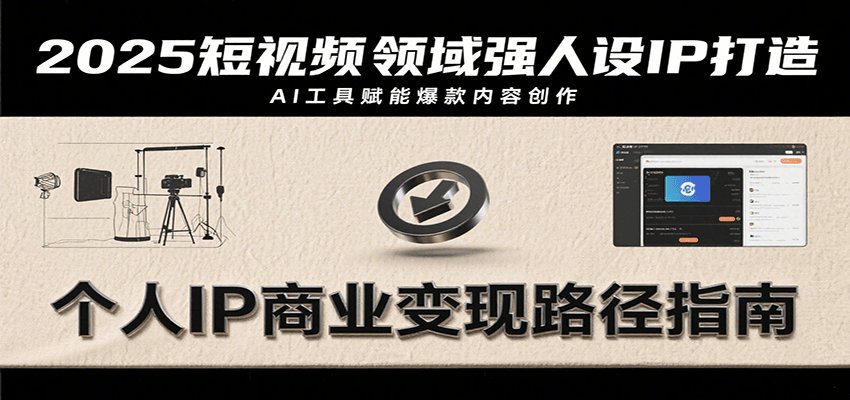 2025短视频领域强人设IP打造，结合爆款案例与AI工具应用，从个人出镜到商业成交转化-翻身站