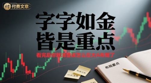 付费文章：字字如金 皆是重点， 看完后 你就清楚该怎么在大A布局了-翻身站