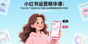 小红书运营精华课：平台认知/广告投放/账户设置,快速掌握精准获客与变现-翻身站