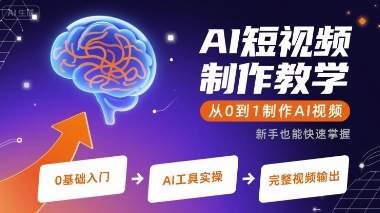AI短视频制作教学，从0到1制作AI视频-翻身站