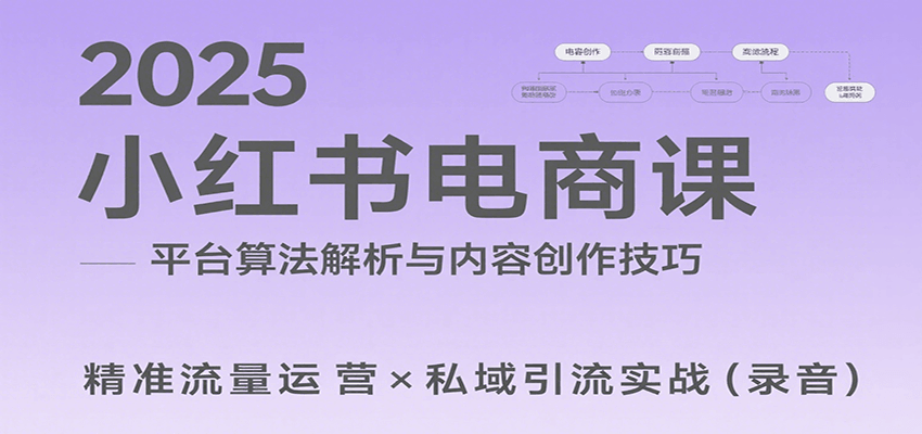 2025小红书电商课：解析算法，创作高转化内容，助力卖家获取流量实现变现(录音)-翻身站