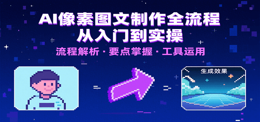 AI像素图文制作全流程：内容要点、文案选择及所用工具，助你快速入局-翻身站