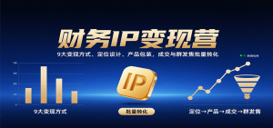 财务IP变现营：9大变现方式、定位设计、产品包装，成交与群发售批量转化-翻身站