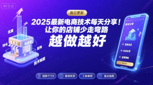 2025最新电商技术每天分享，让你的店铺少走弯路，越做越好(更新8月)-翻身站