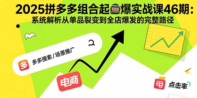 2025拼多多组合起爆实战课46期：系统解析从单品裂变到全店爆发的完整路径-翻身站