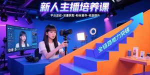 新人主播培养课：平台适应-流量获取-粉丝留存-收益提升 全链路能力突破-翻身站