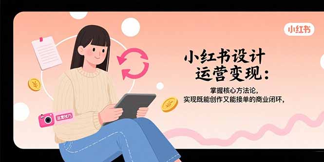小红书设计运营变现：掌握核心方法论，实现既能创作又能接单的商业闭环-翻身站