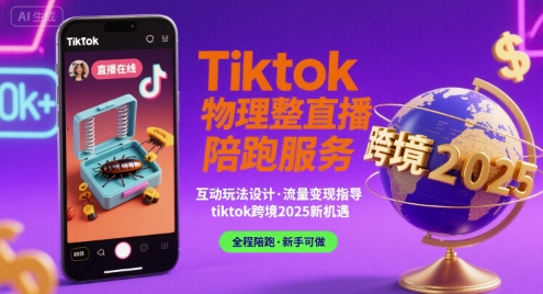 Tiktok物理整蛊直播陪跑服务-tiktok跨境2025-翻身站