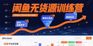 闲鱼无货源训练营：账号准备养号/垂直化选品/黑搜玩法，0基础30天盈利指南-翻身站