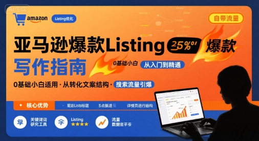 亚马逊爆款Listing写作方法，亚马逊0基础小白也能写爆款自带流量的Listing-翻身站
