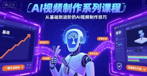 AI视频制作系列课程，从基础到进阶的AI视频制作技巧全涵盖-翻身站
