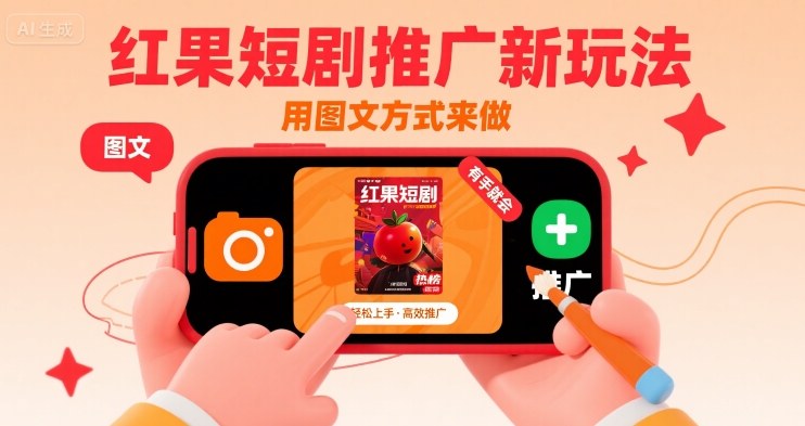 红果短剧推广新玩法，用图文方式来做，有手就会-翻身站
