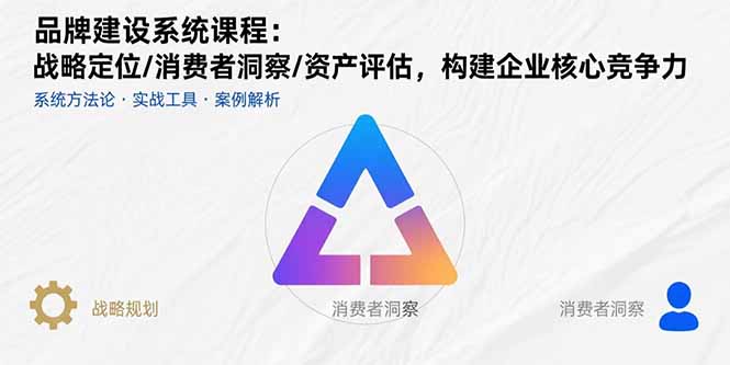 品牌建设系统课程：战略定位/消费者洞察/资产评估，构建企业核心竞争力-翻身站