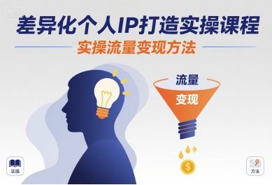 差异化个人IP打造实操课程，实操流量变现方法-翻身站