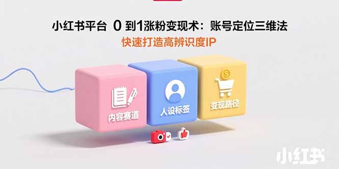 小红书平台0到1涨粉变现术：账号定位三维法，快速打造高辨识度IP-翻身站
