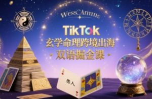 TikTok玄学命理跨境出海双语掘金课，手把手教你用命理知识精准直击海外用户痛点-翻身站