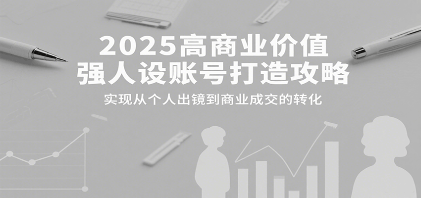 图片[1]-2025高商业价值强人设账号打造攻略，实现从个人出镜到商业成交的转化-翻身站