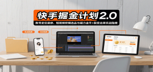 快手掘金计划2.0，账号定位装修、短视频剪辑选品与磁力金牛+裂变出单实战指南-翻身站