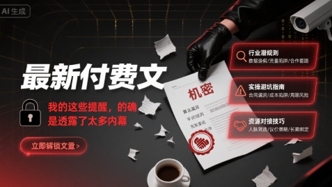 最新付费文：我的这些提醒，的确是透露了太多内幕-翻身站