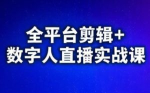 视频号、快手、抖音全平台剪辑+数字人直播实战课(更新8月)​-翻身站