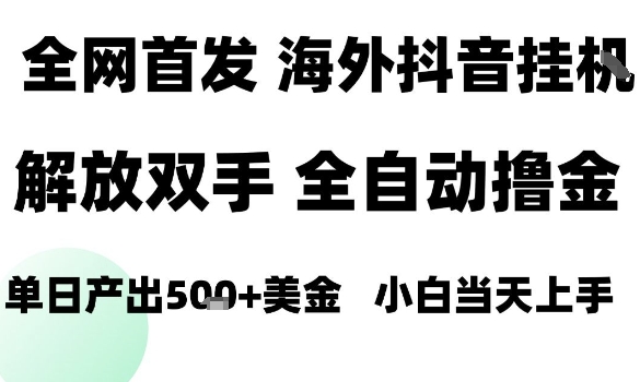 海外抖音无人直播，单日产出1.5k+，长期稳定，新手可玩，无脑操作【揭秘】-翻身站