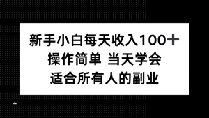 新手小白每天收入100+，操作简单 当天学会 ，适合所有人的副业-翻身站
