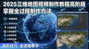 2025三维地图视频制作教程高阶版，掌握全过程制作方法-翻身站