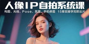 人像IP自拍系统课：构图、光线、Pose、氛围、手机修图 15章实操学完即出片-翻身站