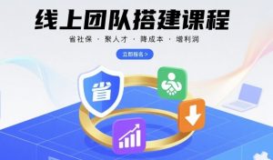 线上团队搭建课程，省社保，聚人才，降成本，增利润，团队管理必看-翻身站