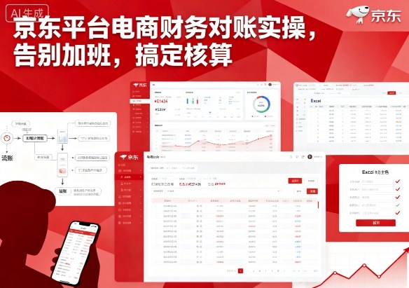 京东平台电商财务对账实操，告别加班，搞定核算-翻身站