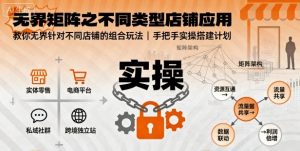 无界矩阵之不同类型店铺应用，教你无界针对不同类型店铺的组合玩法应用，手把手实操搭建计划-翻身站