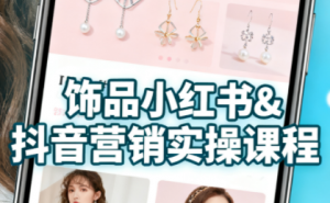 抖音+小红书饰品卖货：货源、开店、内容全教会-翻身站