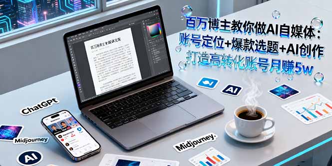 百万博主教你做AI自媒体：账号定位+爆款选题+AI创作 打造高转化账号月赚5w-翻身站